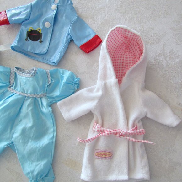 DOLL CLOTHES LOT for 12 -13" BABY & TODDLER DOLLS, "BABY I'M YOURS" BRAND ROBE + - Picture 3 of 4